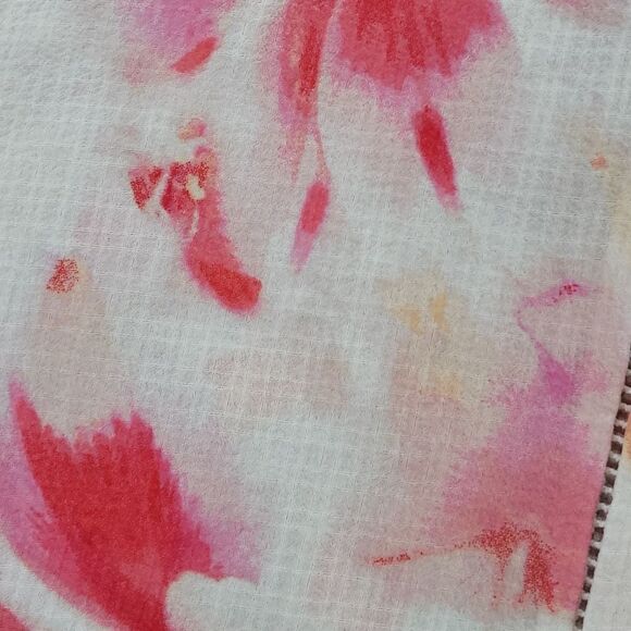 🧚‍♂️Zac & Rachel Cream Floral Cold Shoulder Blouse Small - Picture 7 of 10